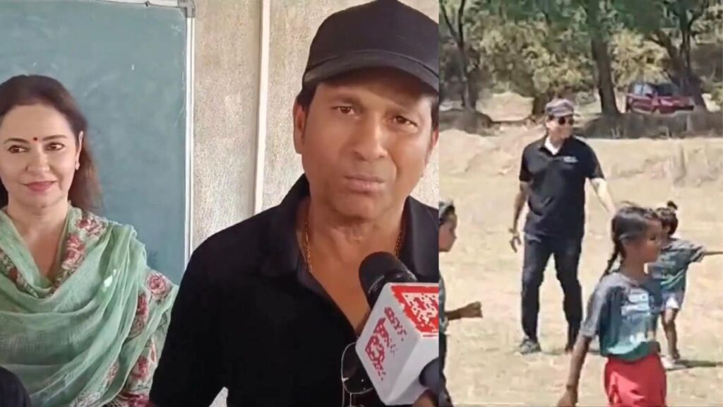 Sachin Tendulakar पहुंचे Dhoni के घर, बच्चों के साथ की खूब मस्ती, जन्मदिन से पहले केक भी काटा