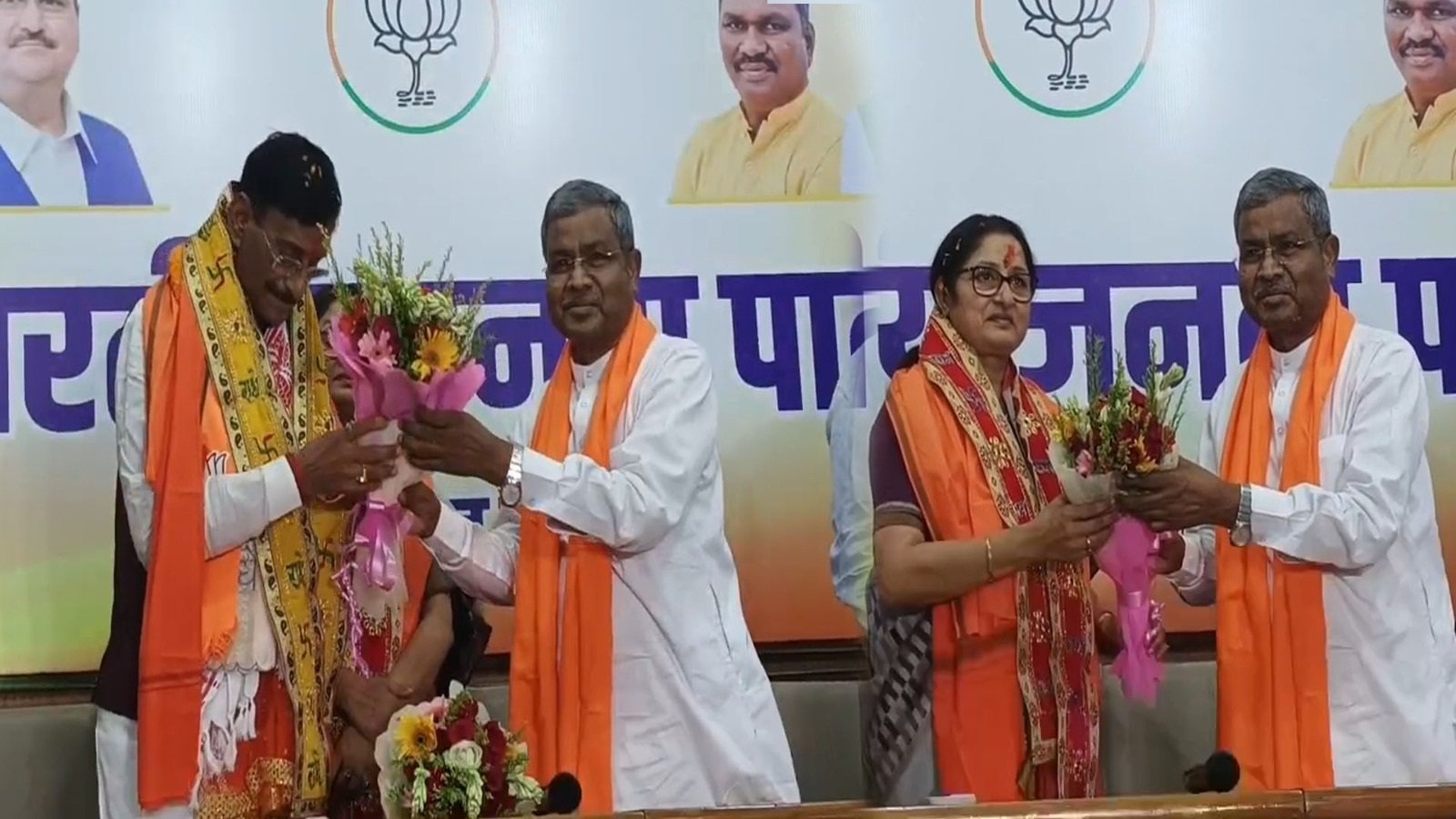 Modi 3.0 सरकार में मंत्री बनने के बाद पहली बार रांची पहुंची अन्नपूर्ण देवी और संजय सेठ का भव्य स्वागत