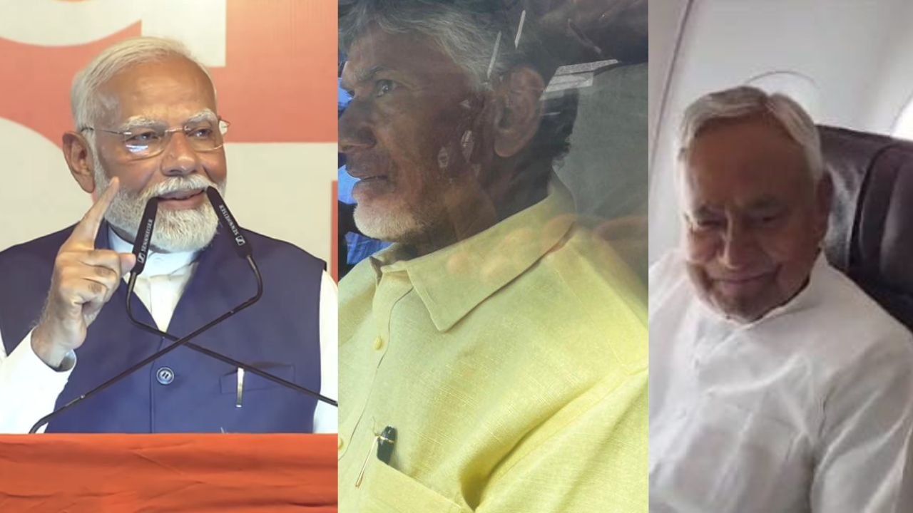 PM के आवास में NDA नेताओं की बैठक शुरू, एक गाड़ी में बैठक मीटिंग में पहुंचे नीतीश-नायडू और शिंदे