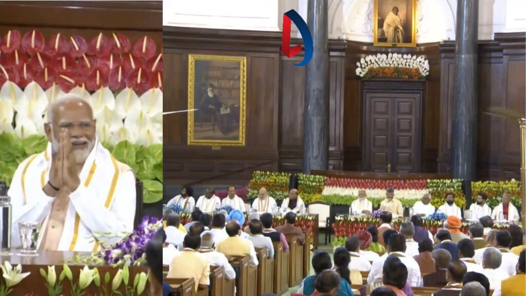 NDA Parliamentary Board की बैठक में लगे मोदी मोदी के नारे, संसदीय दल के नेता के रूप नरेंद्र मोदी का नाम प्रस्ताव