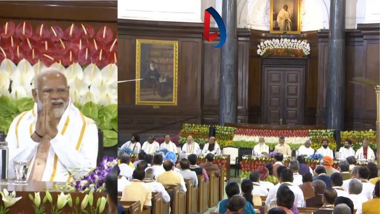 NDA Parliamentary Board की बैठक में लगे मोदी मोदी के नारे, संसदीय दल के नेता के रूप नरेंद्र मोदी का नाम प्रस्ताव