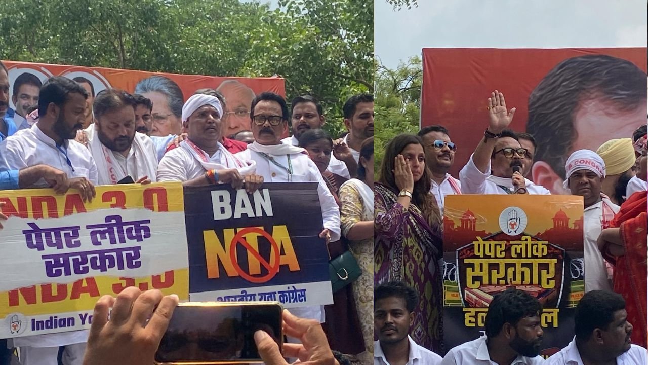 NEET पेपर लीक के खिलाफ युवा कांग्रेस के प्रदर्शन में शामिल हुए सुखदेव भगत ने कहा-छात्रों के भविष्य से खिलवाड़ बंद करें मोदी सरकार