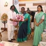 हेमंत सोरेन और कल्पना सोरेन ने राष्ट्रपति द्रोपर्दी मुर्मू से की शिष्टचार मुलाकात