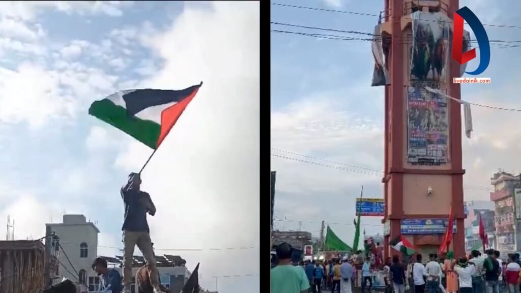 Palestine flag in Dumka