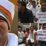 कैबिनेट विस्तार से पहले पूर्व कृषि मंत्री बादल पत्रलेख को मंत्री नहीं बनाने की मांग को लेकर कृषि मित्रों का कांग्रेस दफ्तर में प्रदर्शन