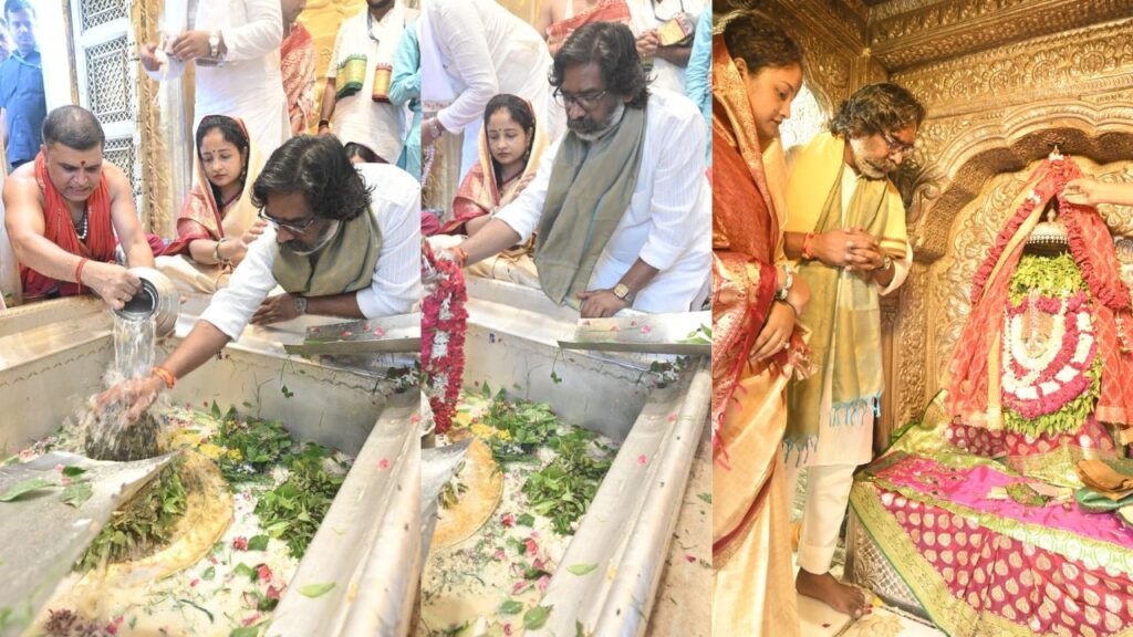 हेमंत सोरेन और कल्पना सोरेन ने बाबा विश्वनाथ मंदिर में की पूजा अर्चना, वाराणसी की गलियों में घूमते नजर आये मुख्यमंत्री