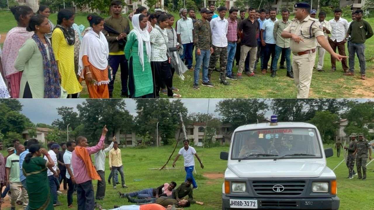 मुर्हरम को लेकर लोहरदगा में एसपी के निर्देश पर डीएसपी के नेतृत्व में किया गया मॉक ड्रिल