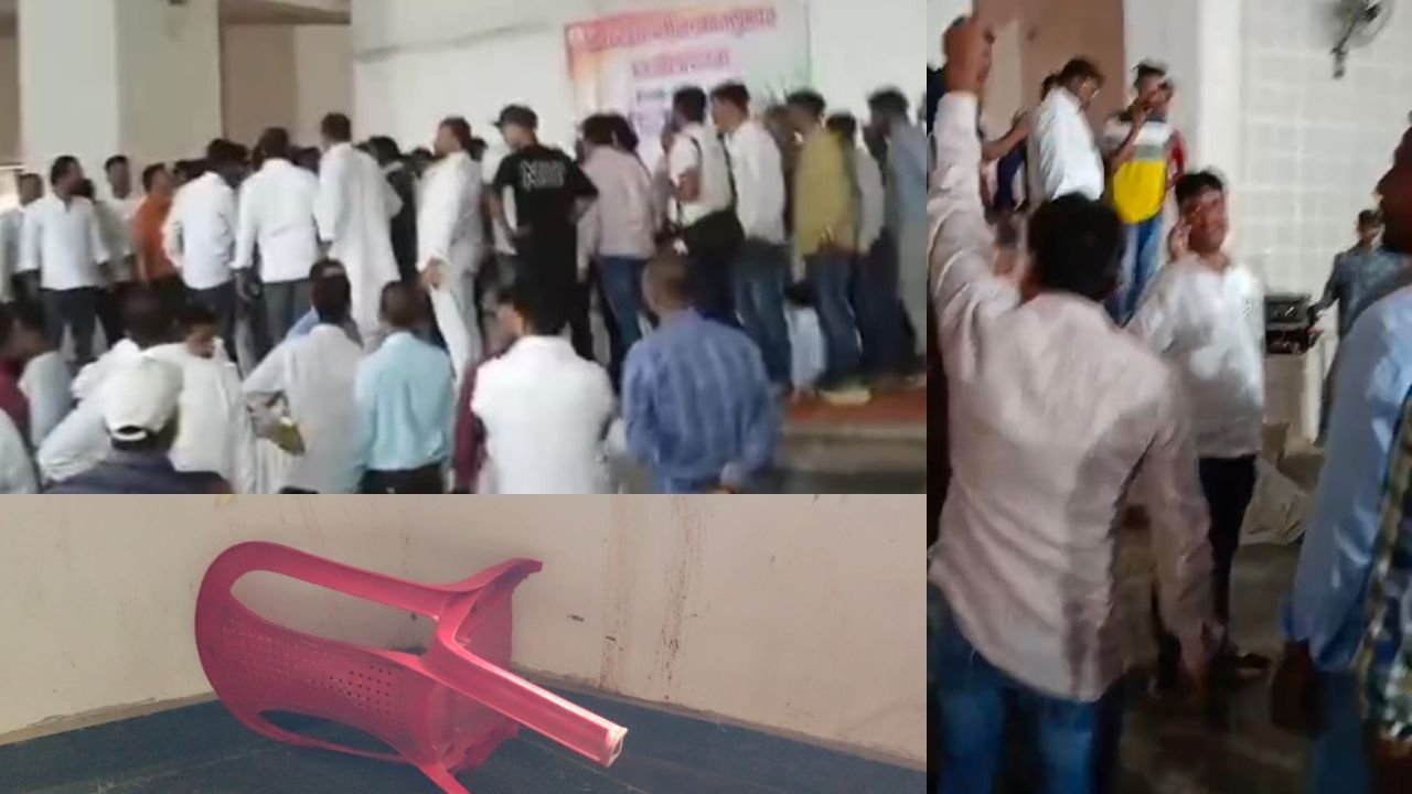 Lohardaga में कांग्रेस की बैठक में हंगामा, जमकर चली कुर्सियां, प्रदीप बालमुचू के सामने दो गुट आपस में भिड़े