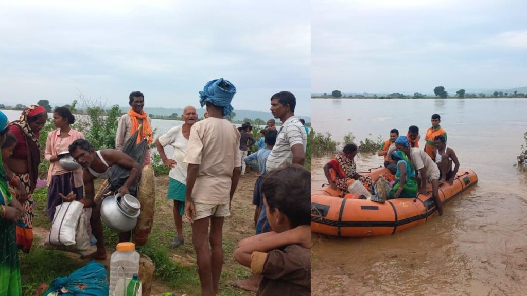 गढ़वा में सोन नदी में फंसे 36 लोगों को किया गया रेस्क्यू, बिहटा से आई NDRF की टीम ग्रामीणों को निकाला