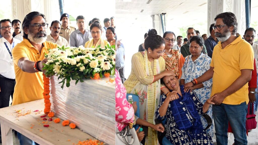 पूर्व सांसद सुनील महतो की बेटी अंकिता के असामयिक निधन पर मुख्यमंत्री ने जताया शोक, हेमंत और कल्पना के घर जाकर दी श्रद्धांजलि