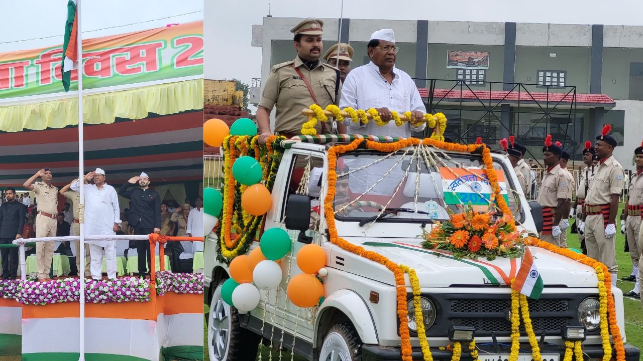 मंत्री रामेश्वर उरांव ने लोहरदगा में किया झंडोत्तोलन, सरकार की उपलब्धियों का किया बखान, भविष्य की योजनाओं से कराया अवगत