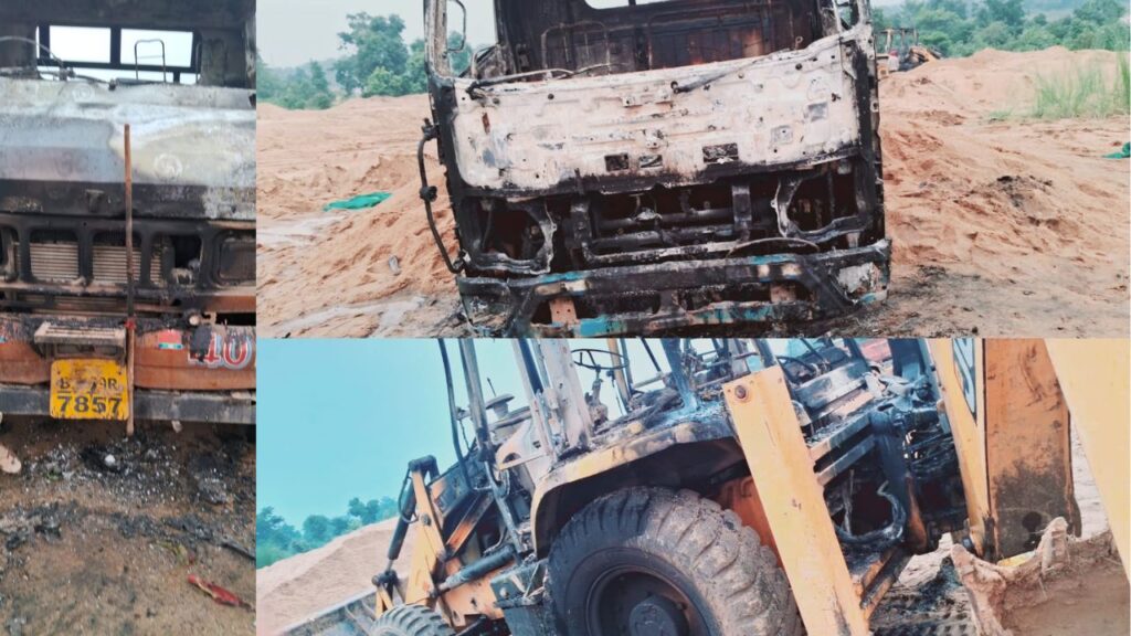 रांची के बुढ़मू में बालू उठाव को लेकर दो गुटों के बीच झड़प, 6 गाड़ियों को किया आग के हवाले
