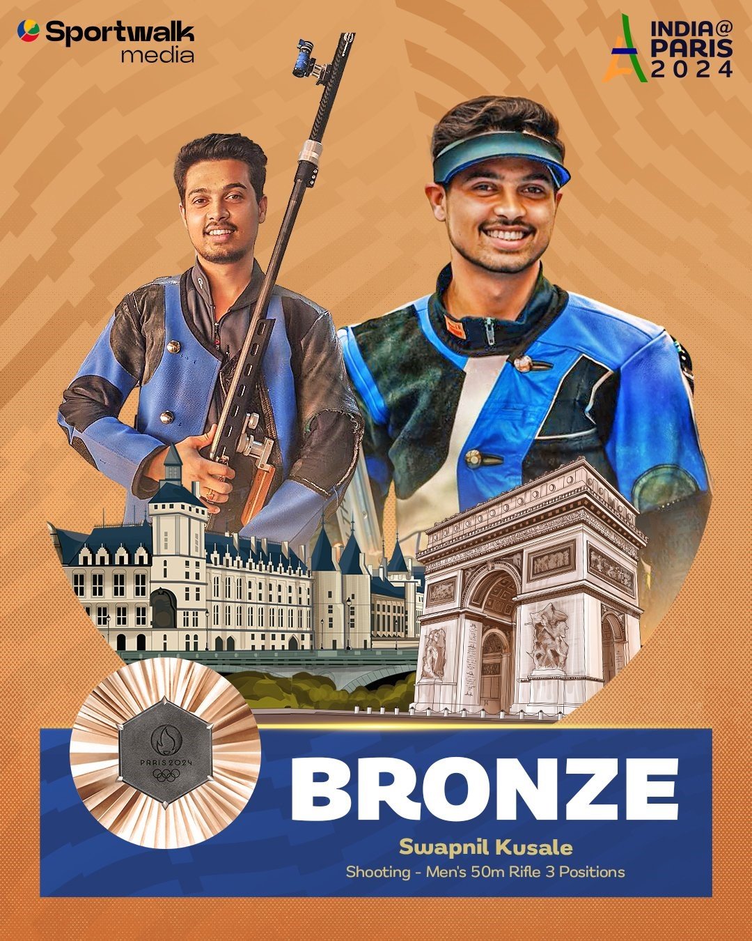 शूटिंग में स्वप्निल कुसले ने जीता कांस्य पद, Paris Olympic में भारत को तीसरा मेडल 1 swapnil kuslae