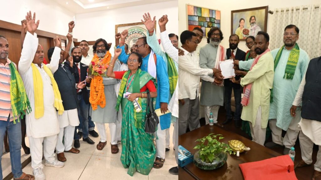 झारखंड आंदोलनकारी संघर्ष मोर्चा के प्रतिनिधिमंडल ने मुख्यमंत्री हेमंत सोरेन से की मुलाकात