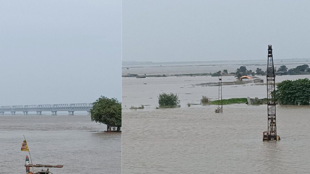पटना में गंगा नदी खतरे के निशान के पार, मेट्रो रेल यार्ड में पानी ने किया प्रवेश