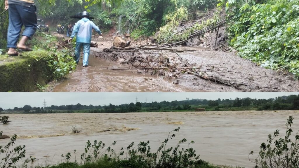 भारी बारिश से नेतरहाट घाटी में लैंडस्लाइड, परिचालन को रोका गया, रांची में मुरगू डायवर्सन एक बार फिर पानी में बह गया