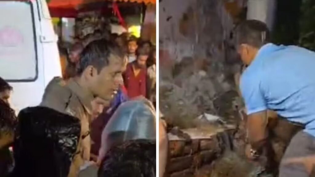 उज्जैन में भारी बारिश की वजह से महाकाल मंदिर के पास की दीवार गिरी, कई लोगों के दबे होने की आशंका