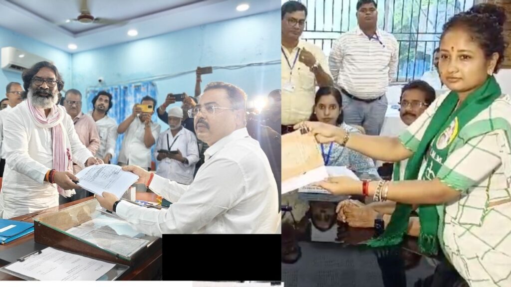 कल्पना और हेमंत सोरेन का नामांकन