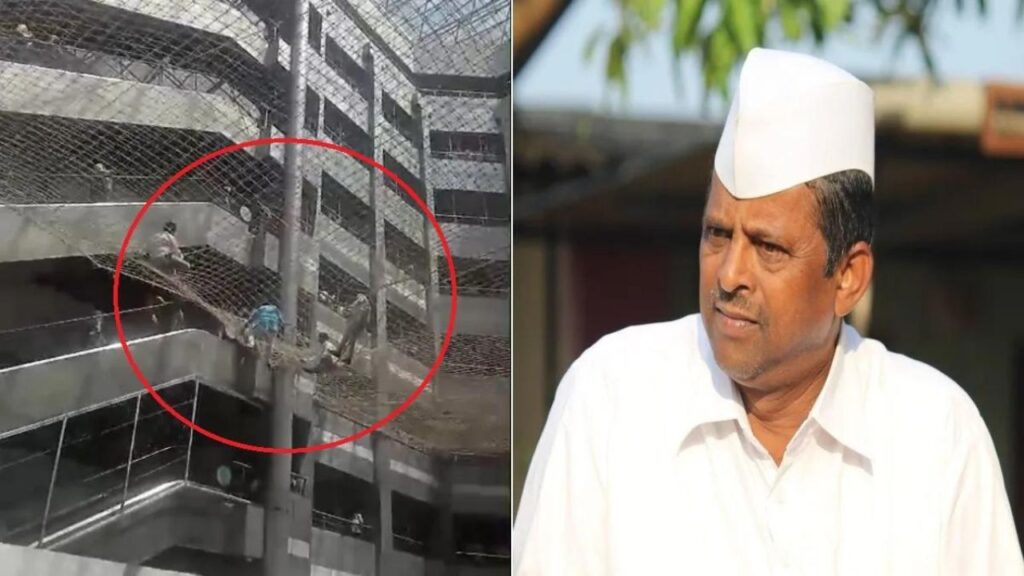 महाराष्ट्र विधानसभा के उपाध्यक्ष के साथ आदिवासी विधायक धनगर समाज को एसटी कोटे से आरक्षण देने के खिलाफ में मंत्रालय के तीसरी मंजिल से कूद और जाली में अटक गए