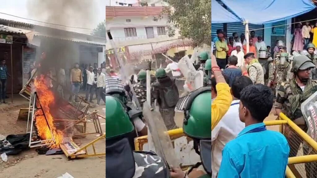 गढ़वा में दुर्गा माता के मूर्ति विसर्जन को लेकर फिर से बवाल, पुलिस ने किया लाठीचार्ज, ग्रामीणों ने पुलिस को खदेड़ा