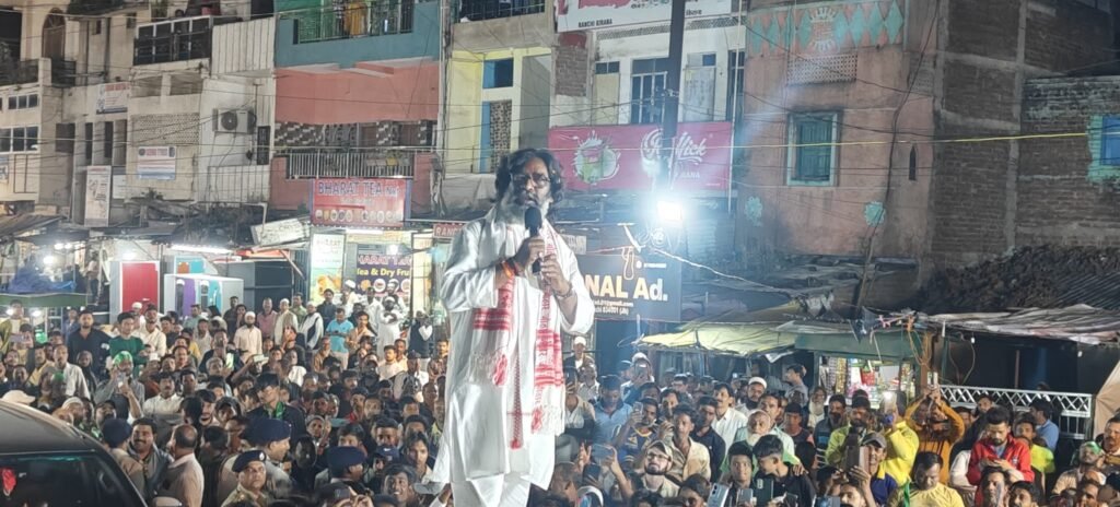 hemant soren road show ranchi