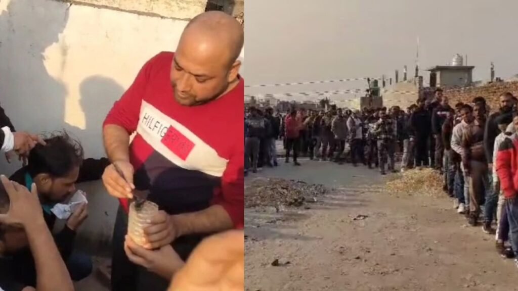 गंजे सिर पर बाल उगवाने के लिए लोगों ने बाल मुडवां कर लगाई लंबी लाइन, 20 रुपये की फीस और 300 का तेल से चमत्कार का दावा