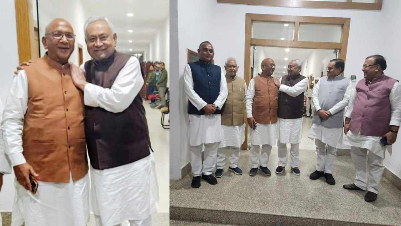 जेडीयू विधायक बनने के बाद बिहार के मुख्यमंत्री नीतीश कुमार से मिले सरयू राय