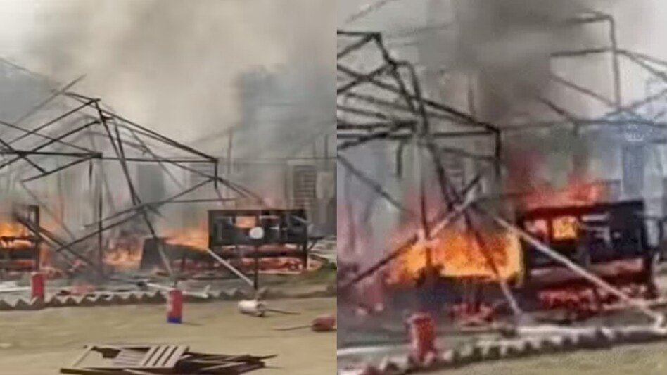 प्रयागराज महाकुंभ में एक और हादसा, फिर से टेंट में लगी आग