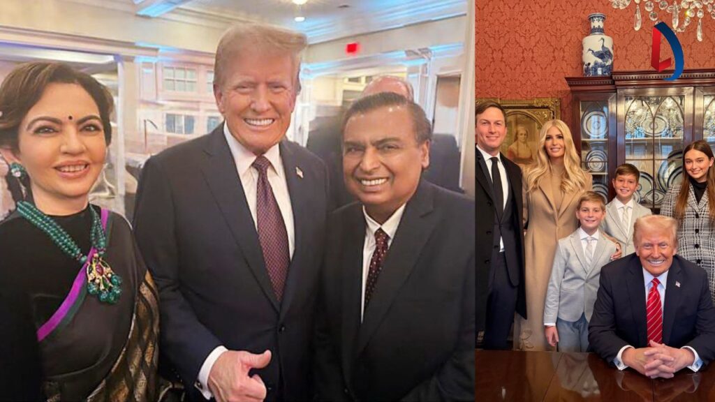 Donald trump with mukesh and neeta ambani