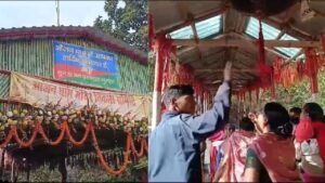 भगवान हनुमान की जन्मस्थली आंजन धाम में भक्तों का जमावड़ा, माता की गोद में बैठे बाल रूपी हनुमान की हो रही हैं पूजा 2 anjandham gumla