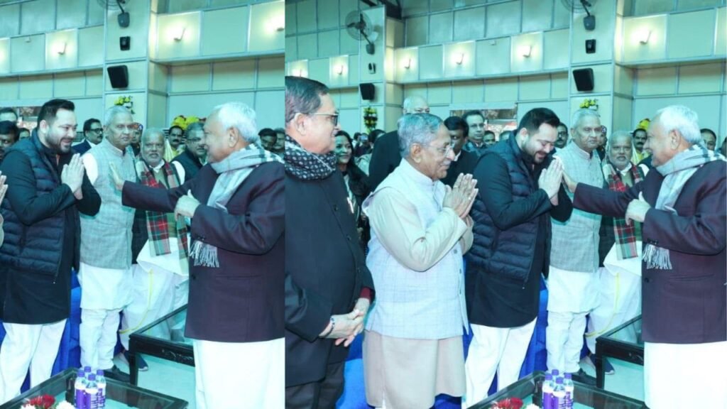 लालू यादव के ऑफर को लेकर बढ़े सियासी तापमान के बीच नीतीश कुमार और तेजस्वी यादव एक साथ आये नजर