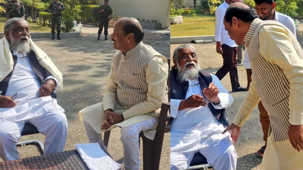 रघुवर दास ने पूर्व मुख्यमंत्री और JMM अध्यक्ष शिबू सोरेन से की मुलाकात, दिशोम गुरू को दी जन्मदिन की बधाई