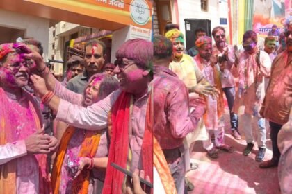 बीजेपी प्रदेश कार्यालय में मनाया गया होली मिलन समारोह, फगुआ के गीतों पर जमकर झूमे बाबूलाल मरांडी और पार्टी के कार्यकर्ता