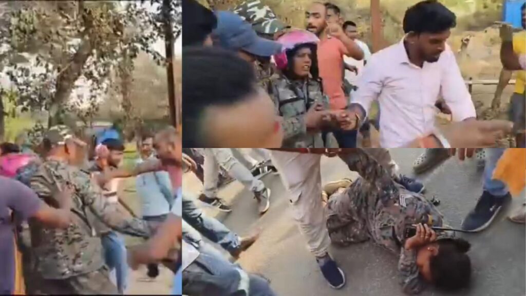 देवघर में वाहन चेकिंग के नाम पर बाइक को दिया धक्का, महिला की मौत, आक्रोशित लोगों ने पुलिस को पीटा