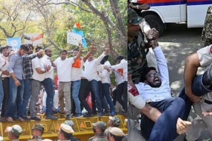 NSUI ने न्यू एजुकेशन पॉलिसी, UGC ड्रॉफ्ट वापस लेने, पेपर लीक को लेकर दिल्ली में किया प्रदर्शन, राहुल गांधी भी हुए शामिल