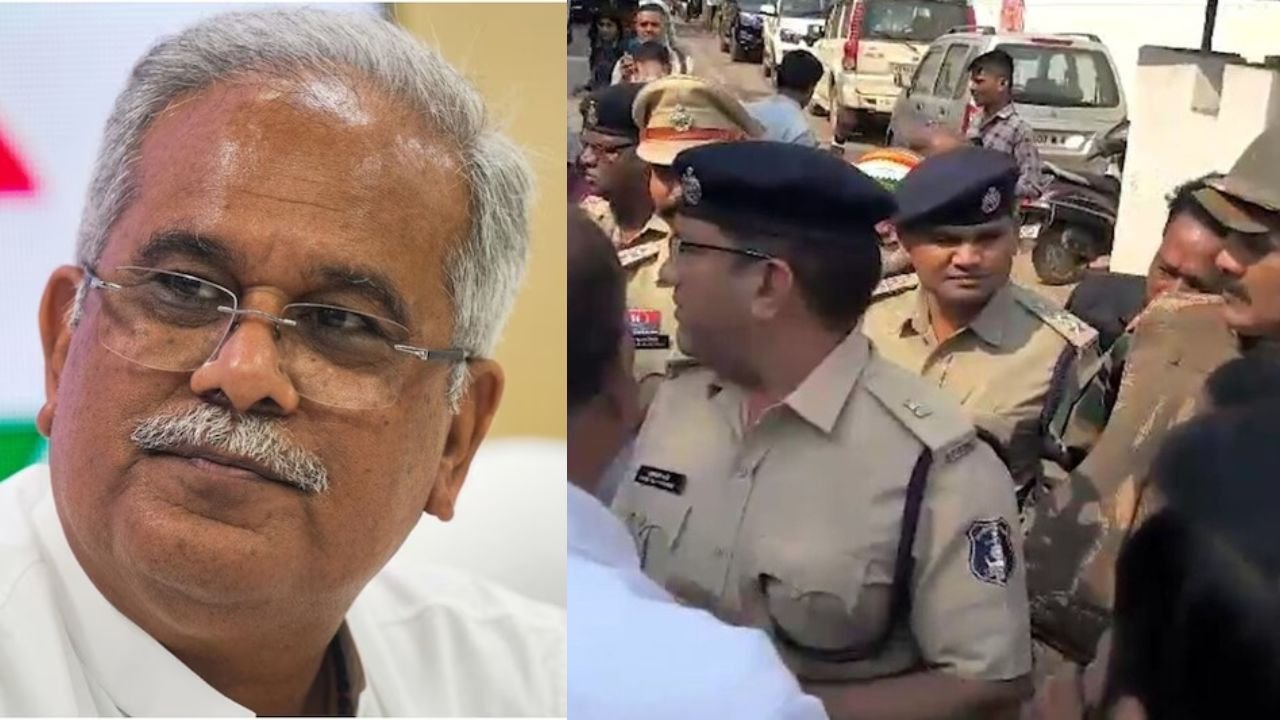 छत्तीसगढ़ के पूर्व मुख्यमंत्री भूपेश बघेल के घर से बाहर निकलते ही ED की टीम पर हमला, समर्थकों ने फेंके ईट-पत्थर