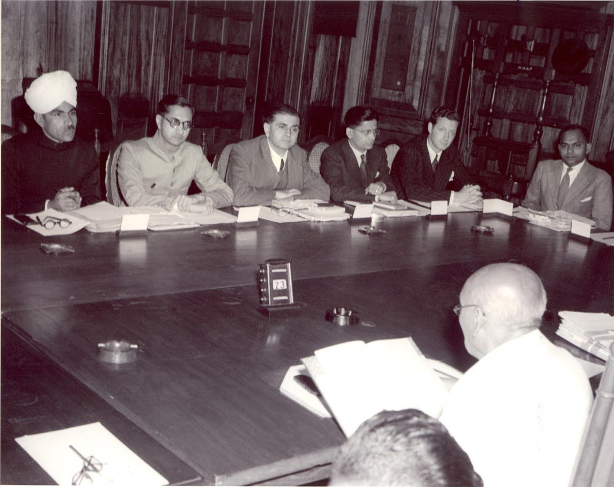 A conference on census being addressed by Sardar Vallabhbhai Patel, Deputy Prime Minister of India [Year-1950]