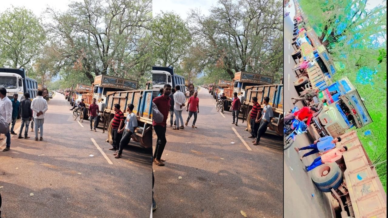 गुमला में हिंडाल्को द्वारा संचालित बिमरला बॉक्साइड माइंस में चलने वाली 128 ट्रकों को रोका गया, पूर्व सांसद धीरज साहू के पहल पर गाड़ियों को छोड़ा गया