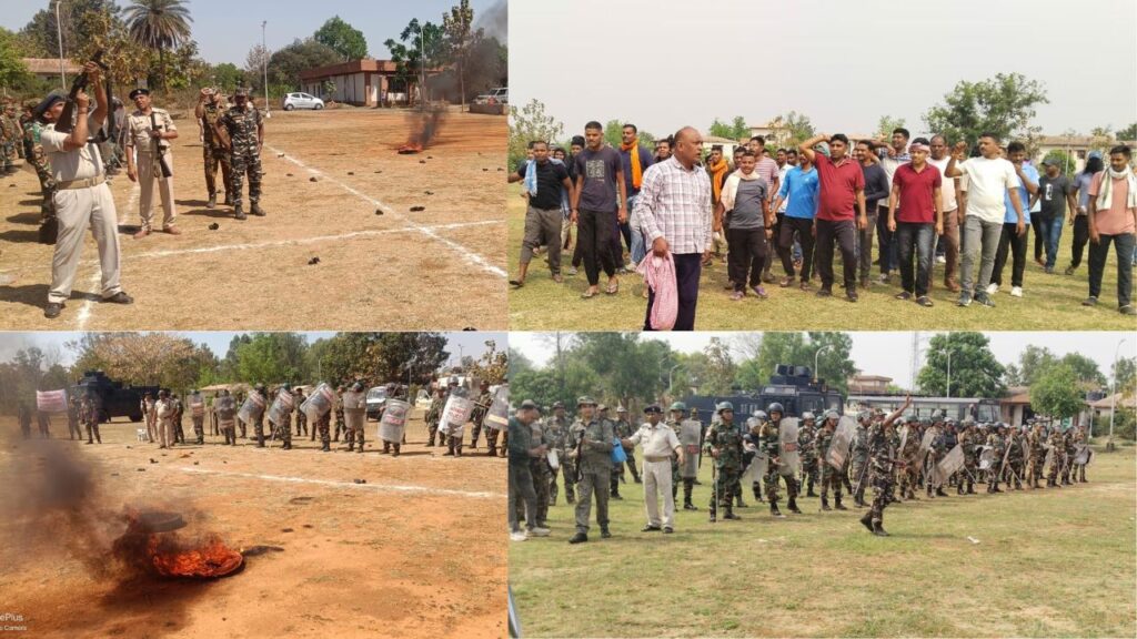 रामनवमी को लेकर हाई अलर्ट पर लोहरदगा पुलिस, SDPO की अगुवाई में किया गया मॉकड्रिल