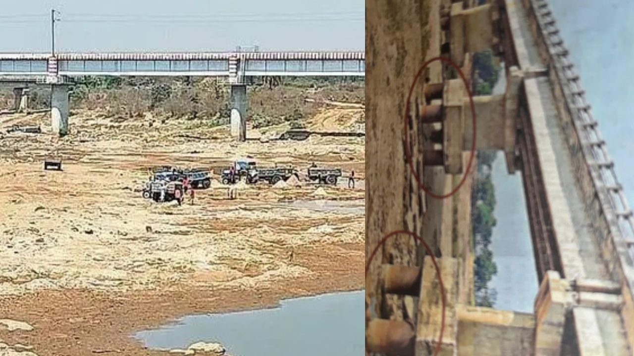 झारखंड में नदियों से ऐसे बालू निकाल रहे है तस्कर कि पुलों पर आ गया संकट, रेल ब्रिज को भी कर दिया खोखला