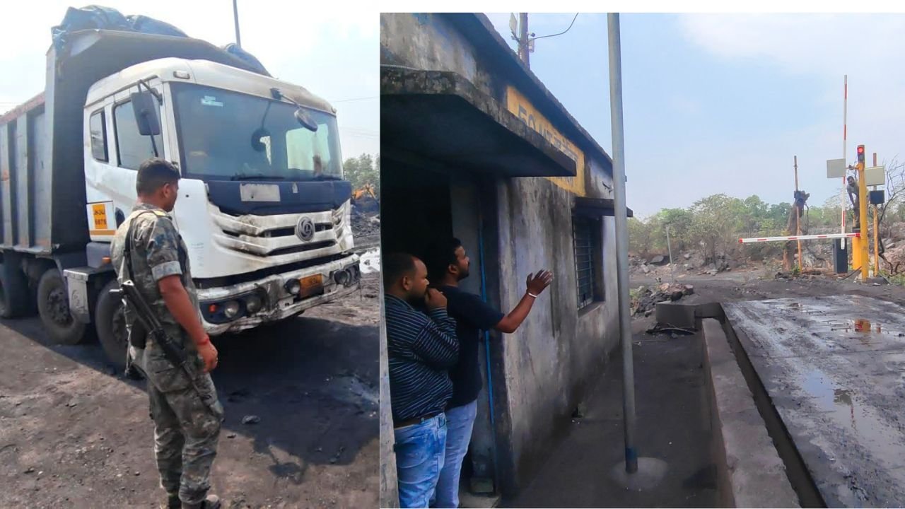 रामगढ़ में अपराधियों ने कोलियरी में घुसकर की फायरिंग, हाइवा में लगाई आग