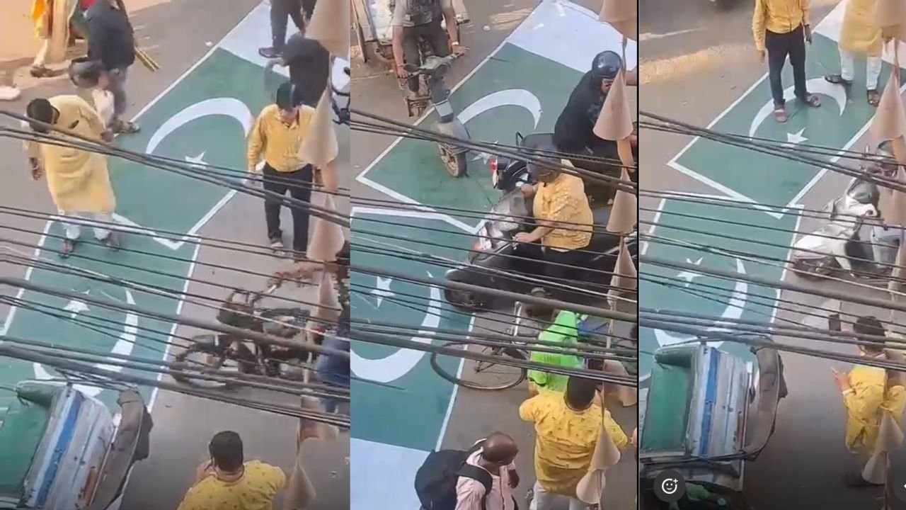 पाकिस्तान का झंडा सड़क पर बिछा दिया, रांची के मुस्लिम बहुल इलाके में ऐसे हुआ पहलगाम आतंकी हमले का विरोध