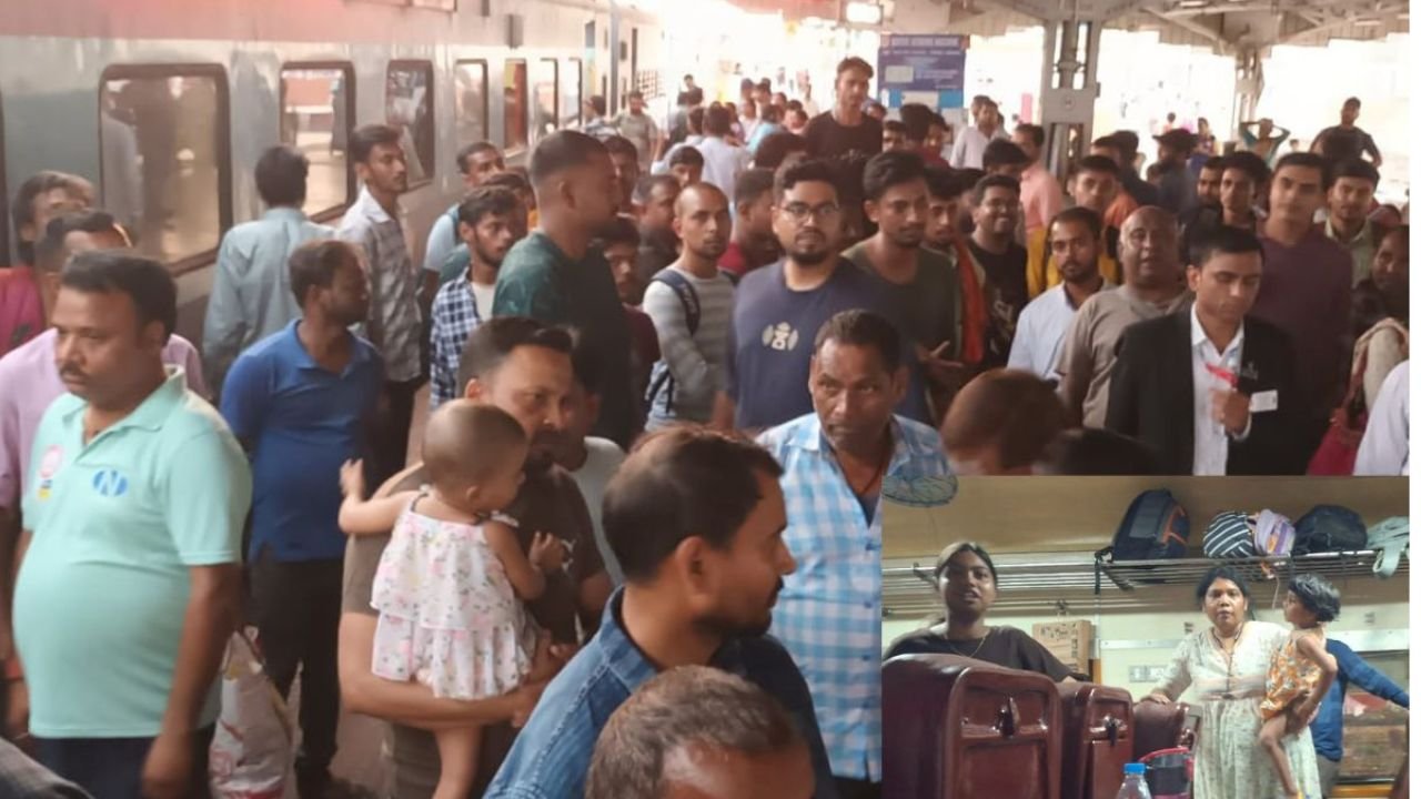 रांची-दुमका इंटरसिटी एक्सप्रेस का AC खराब, तीन यात्रियों की तबीयत गर्मी में बिगड़ी, स्टेशन पर किया हंगामा