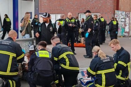 A 39-year-old woman spreads panic in Hamburg, Germany, attacks 13 people with a knife, 6 are in critical condition.