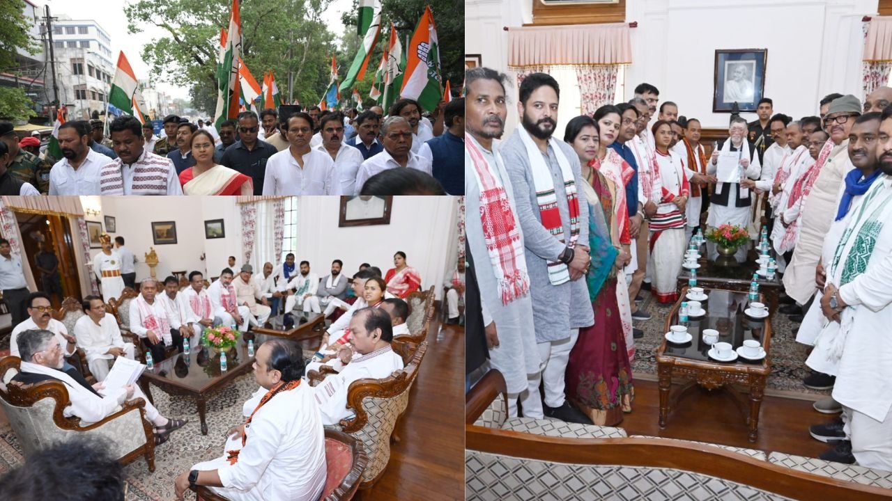 जातिगत जनगणना में सरना धर्म कोड शामिल करने की मांग को लेकर कांग्रेस का प्रदर्शन, राज्यपाल को प्रतिनिधिमंडल से सौंपा ज्ञापन