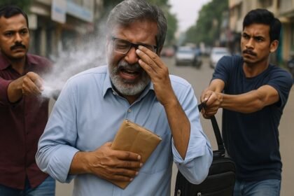 रांची में दिनदहाड़े तीन लाख की छिनतई, खुजली पाउडर फेंक कर बनाया निशाना