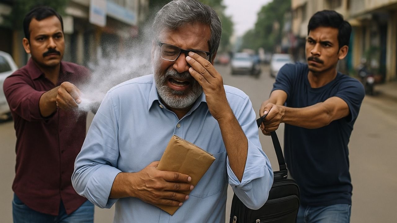 रांची में दिनदहाड़े तीन लाख की छिनतई, खुजली पाउडर फेंक कर बनाया निशाना