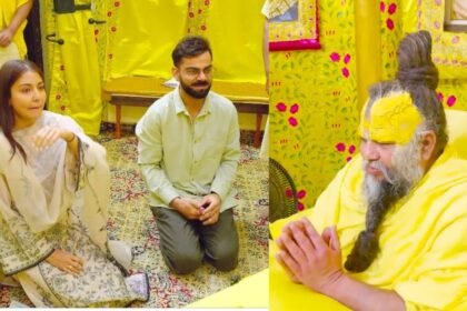 virat anuskha at premanand ji ashram