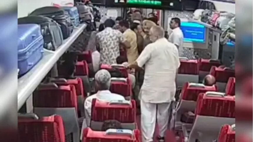 वंदे भारत ट्रेन में BJP विधायक के समर्थकों ने यात्री को पीटा, VIDEO आया सामने
