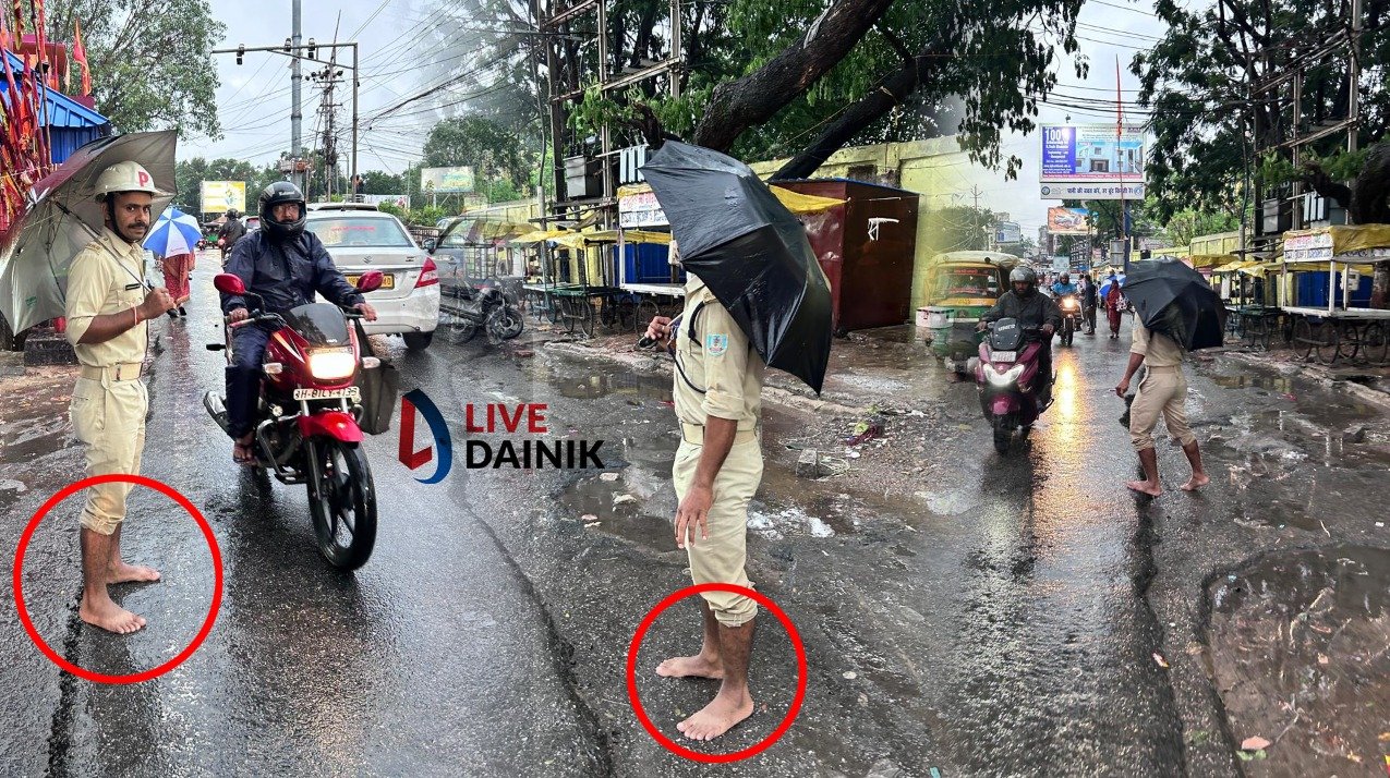 ranchi police without shoes